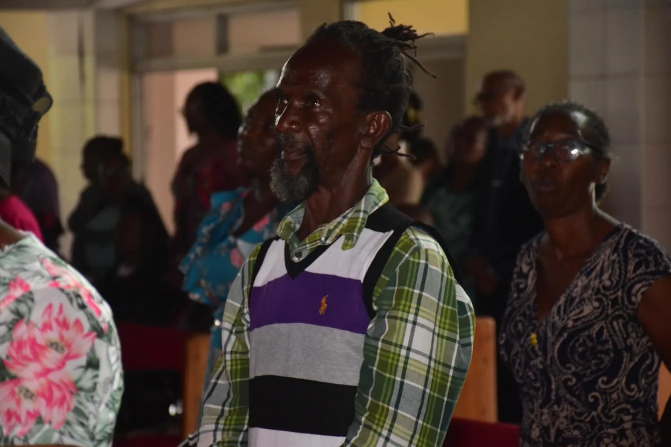 Members of the congregation during Divine Worship